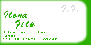 ilona filp business card